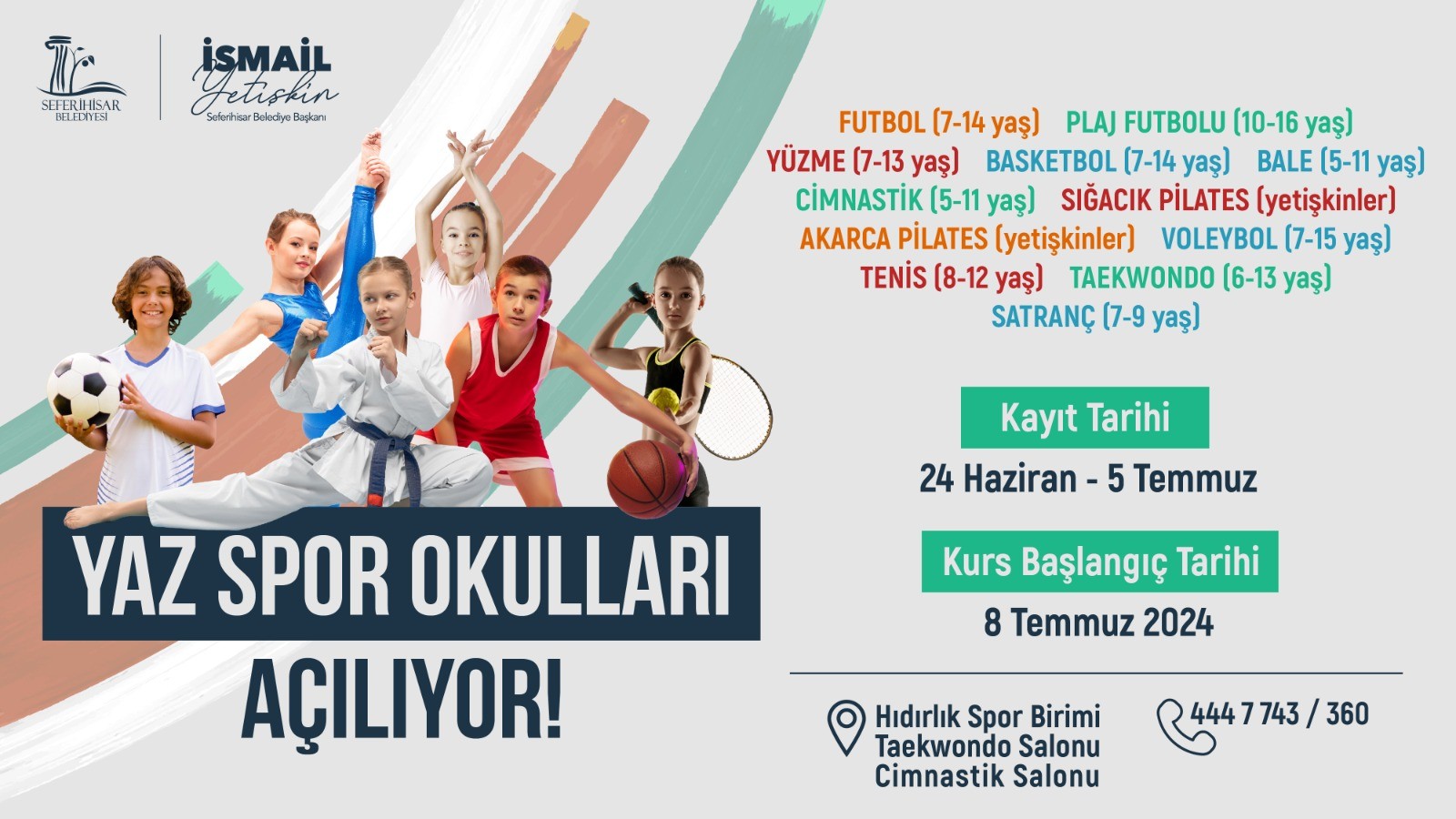 Seferihisar’da yaz spor okulları başlıyor