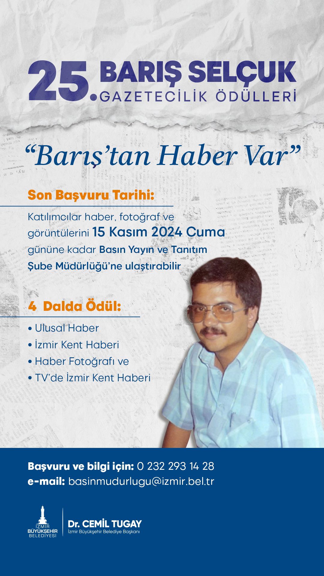 25. Barış Selçuk Gazetecilik Ödülleri için başvurular sürüyor