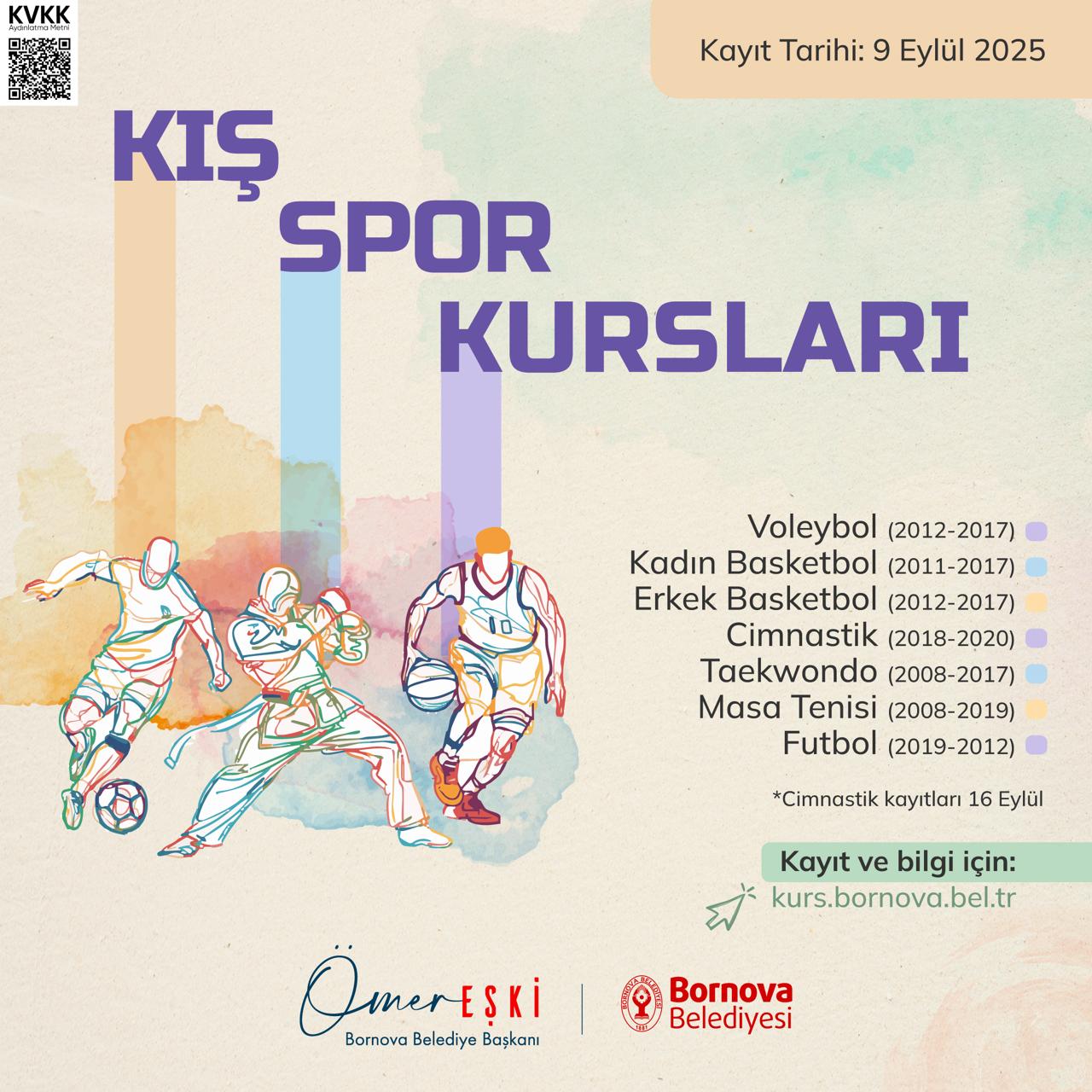 Bornova’da Kış Spor Kursları Başlıyor