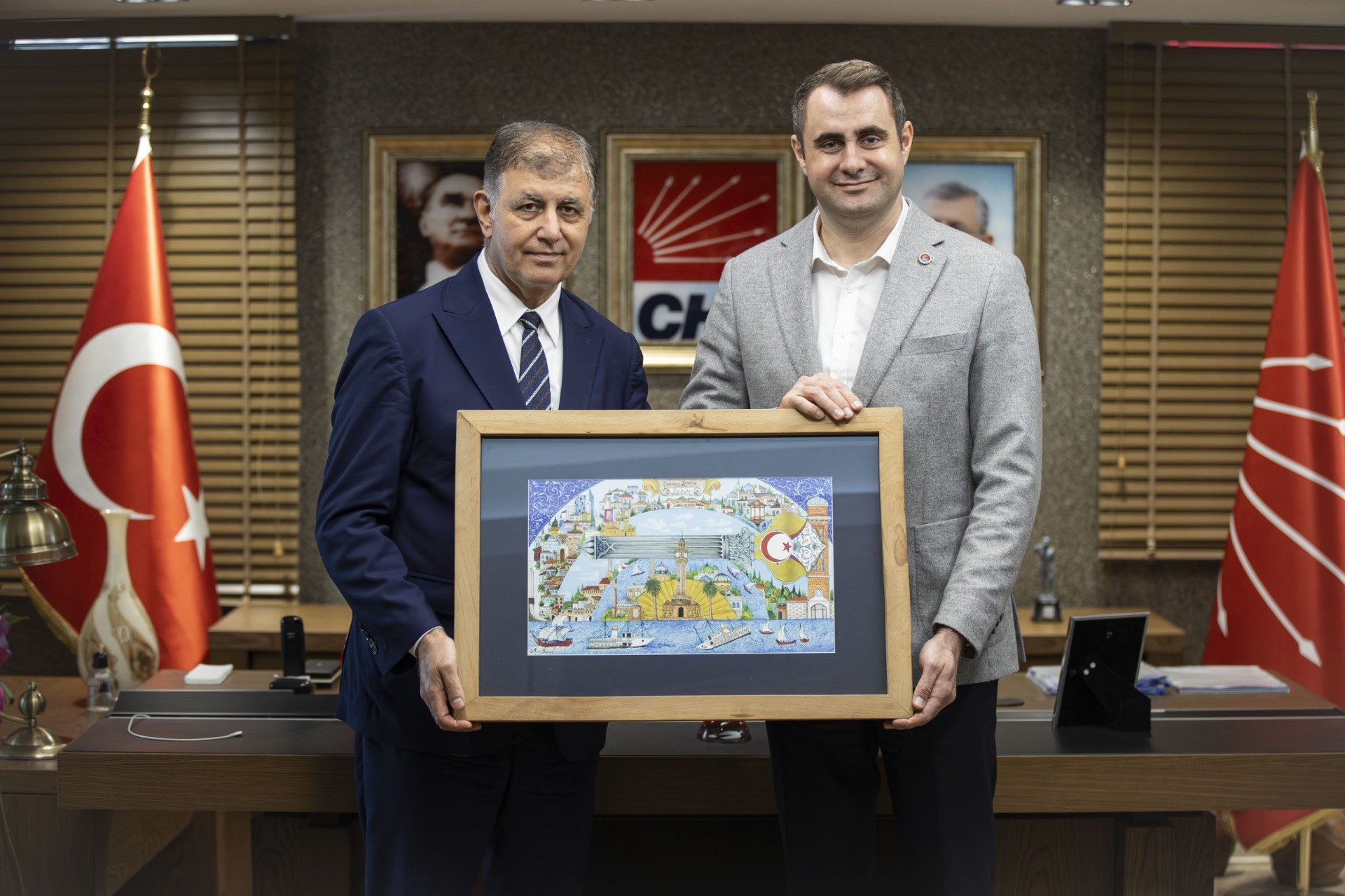 Başkan Tugay’dan CHP İl Başkanı Güç ve yönetimine hayırlı olsun ziyareti