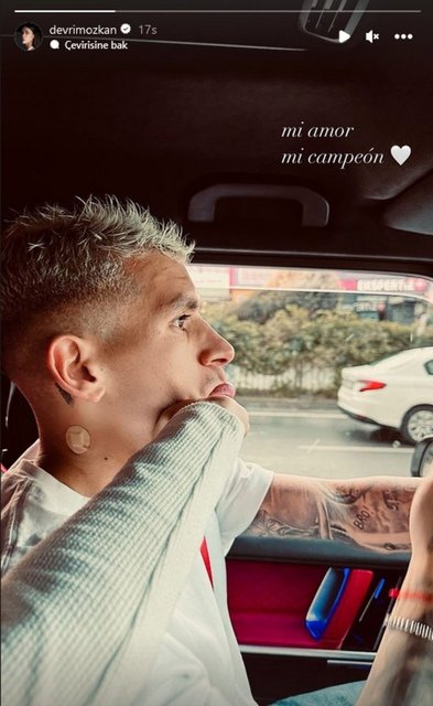 Devrim Özkan'dan Torreira'ya: Aşkım, şampiyonum