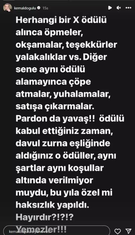 Reynmen ve Mabel Matiz'in ödül protestosuna Kemal Doğulu'dan sert tepki