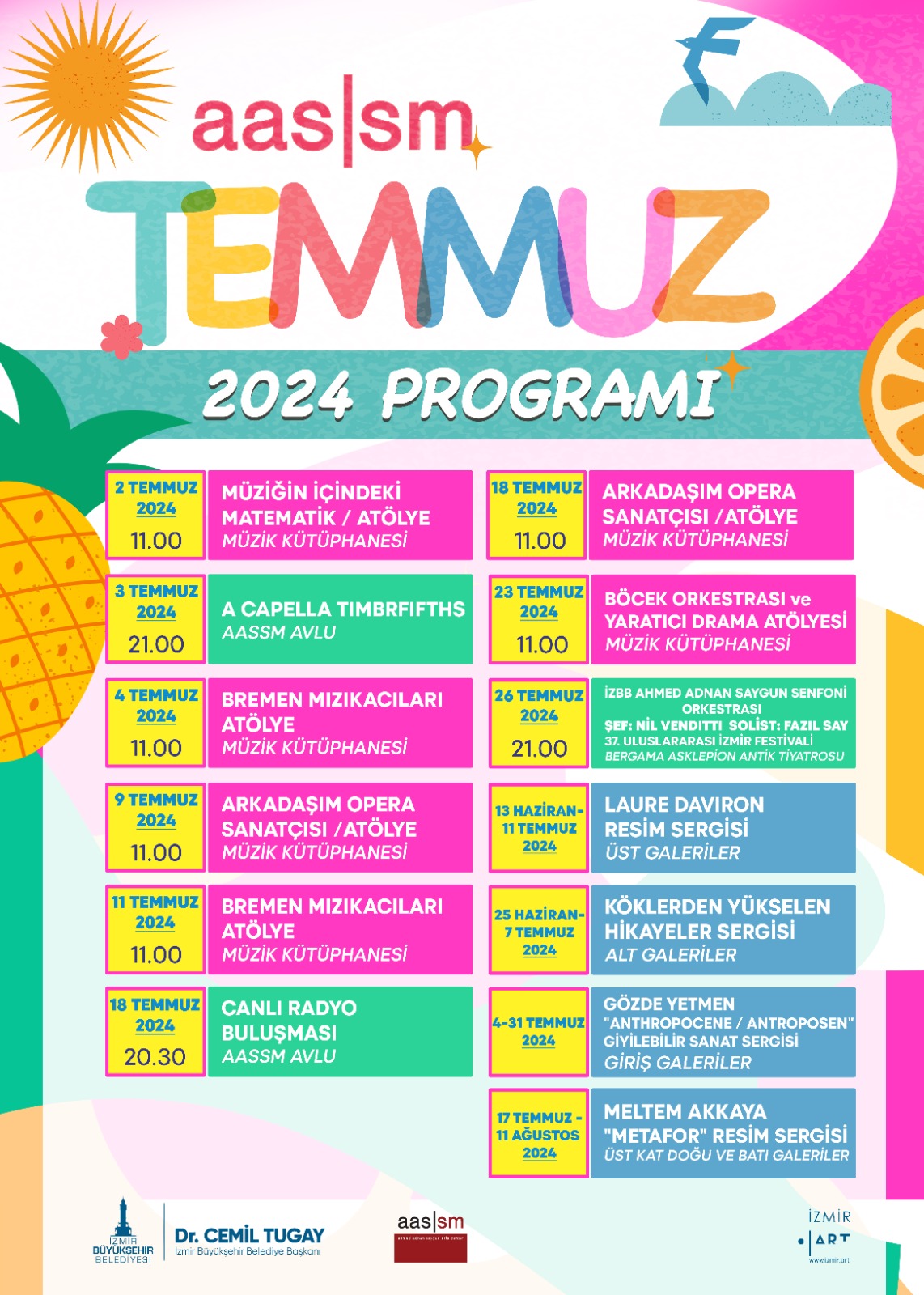 İzmir, bu yaz da sanata doyacak