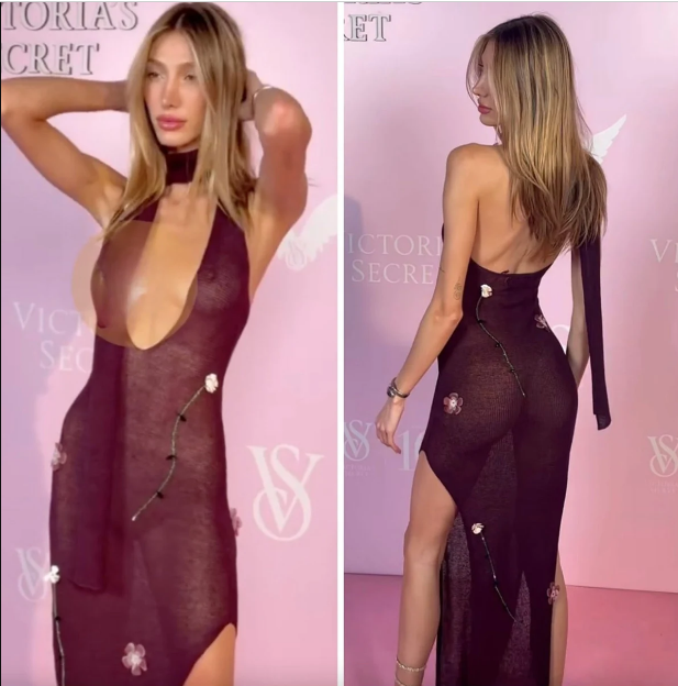 Şevval Şahin'in transparan kıyafeti geceye damga vurdu