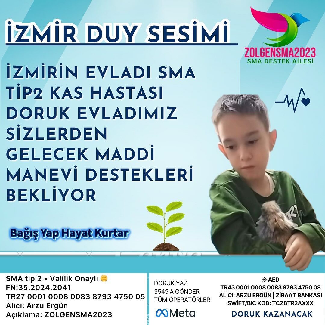 SMA Hastası Doruk İçin Destek Çağrısı