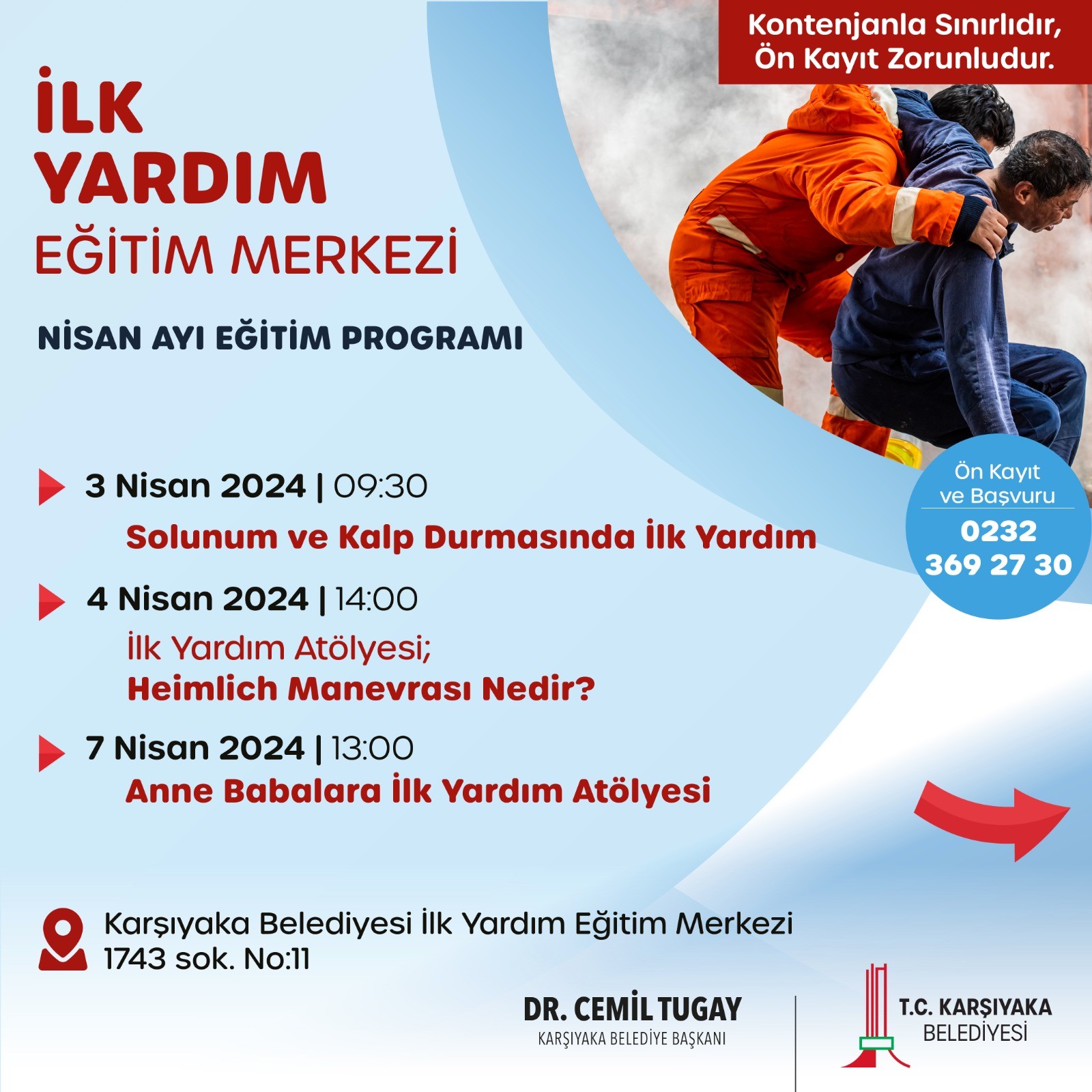 Karşıyaka'da ilk yardım kursları aralıksız devam ediyor