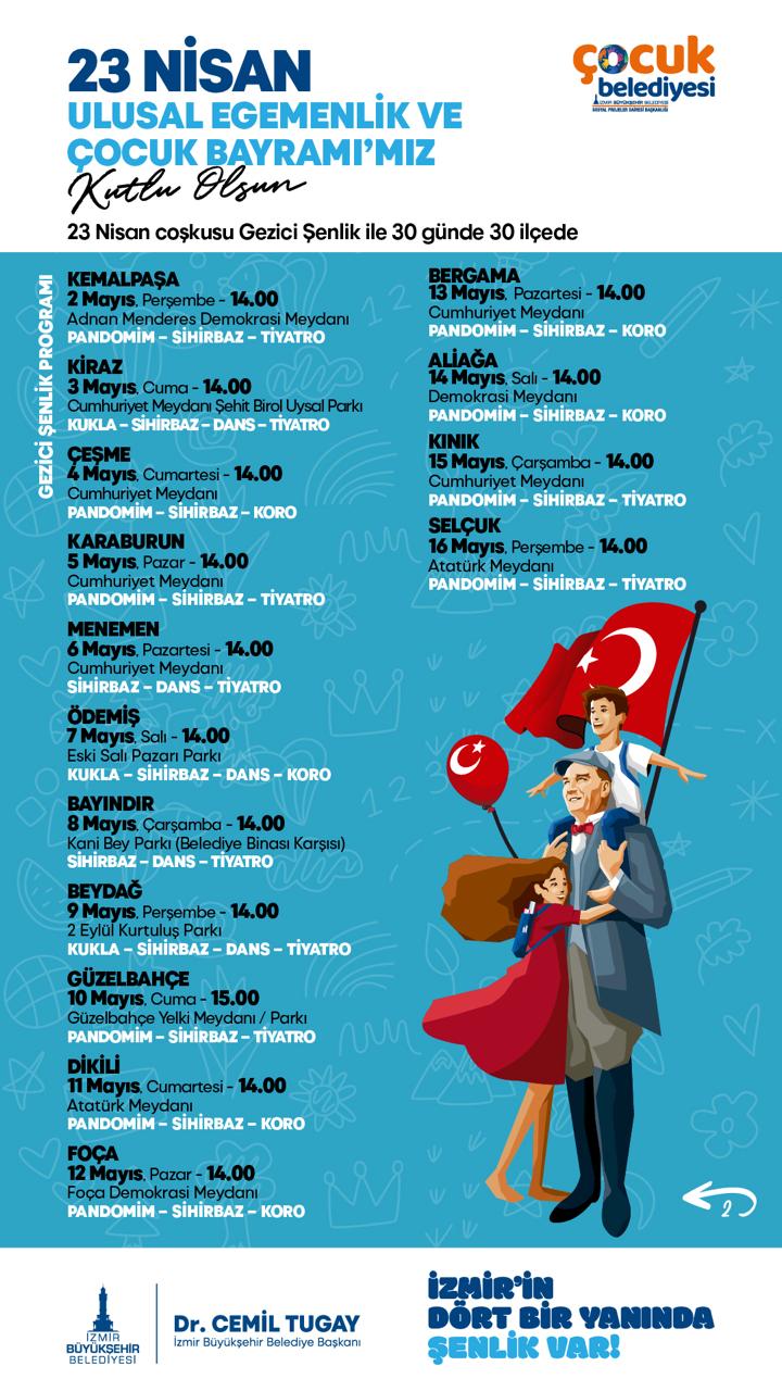 İzmir'de “Gezici Çocuk Şenliği”