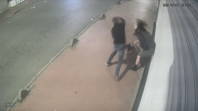 Gözüne kestirdiği kadına yumruk ve kafa atıp çantasını gasbetti