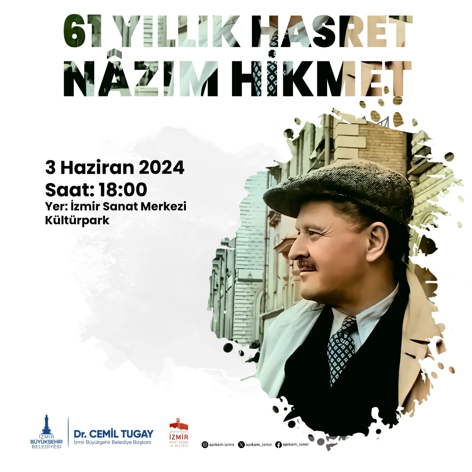 Usta şair Nâzım Hikmet Kültürpark’ta anılacak