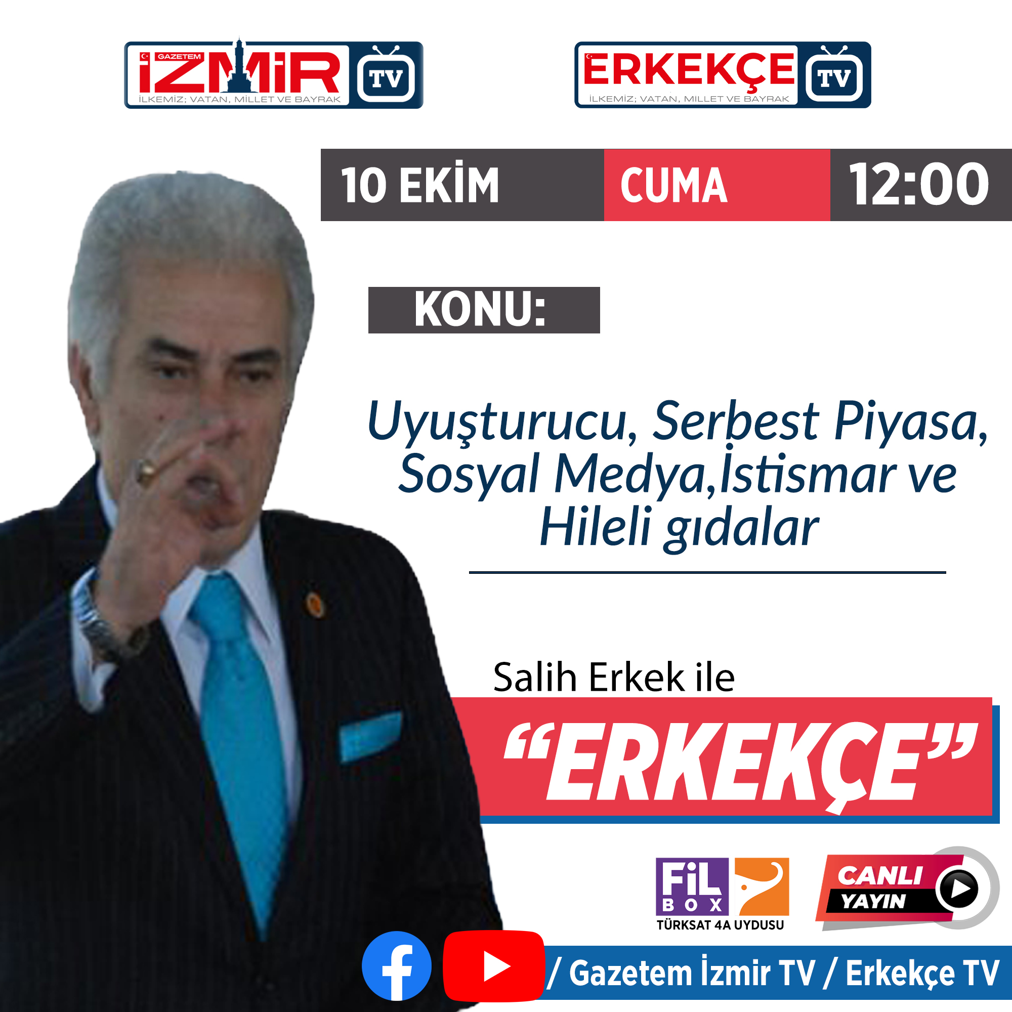 Salih Erkek, "ERKEKÇE" programıyla bugün izleyicilerle buluşacak