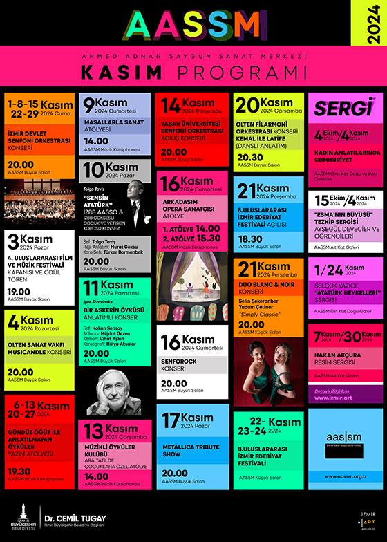 Kasımda kültür ve sanatın adresi İzmir Büyükşehir Belediyesi olacak