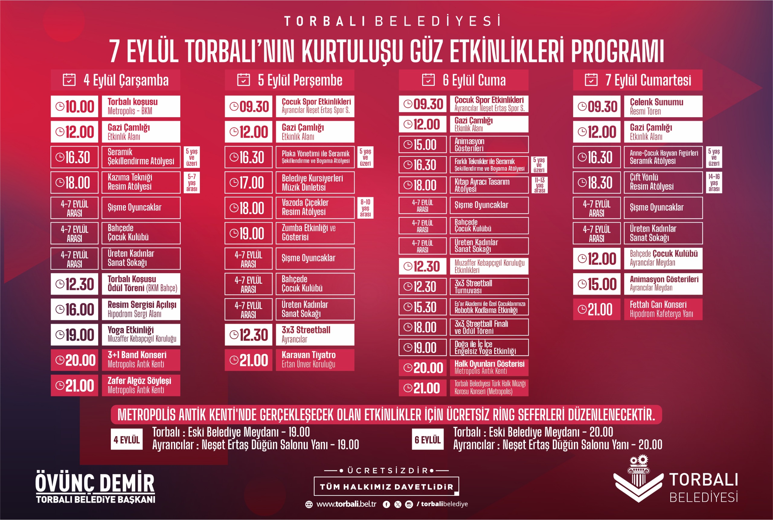 Torbalı'da Güz Etkinlikleri Başlıyor