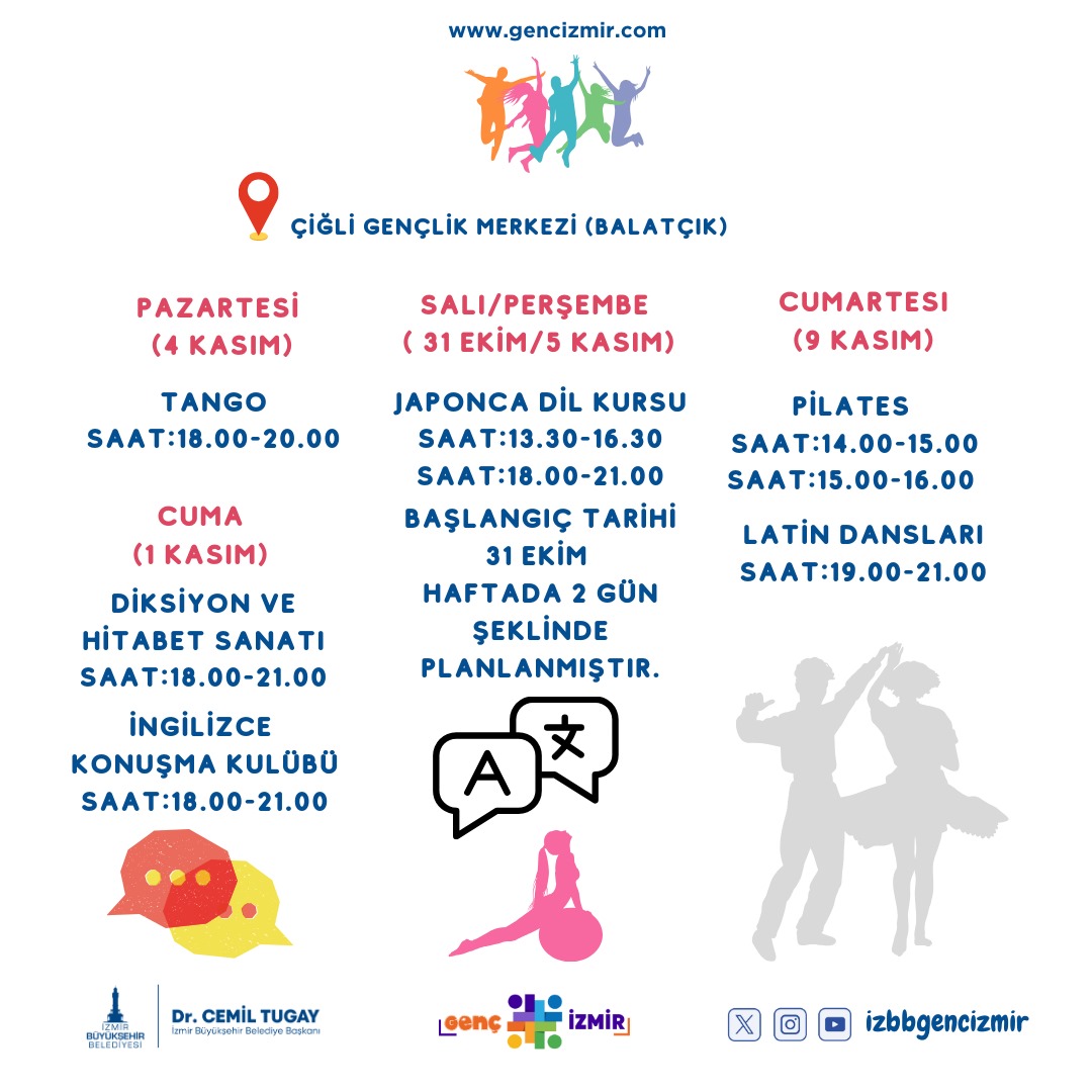 Genç İzmir'in yeni sezon kursları başlıyor