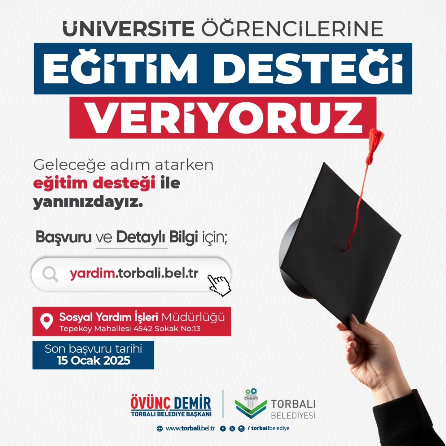 Torbalı Belediyesi’nden öğrencilere hem eğitim hem de ulaşım desteği