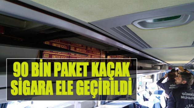 90 Bin Paket Kaçak Sigara Ele Geçirildi