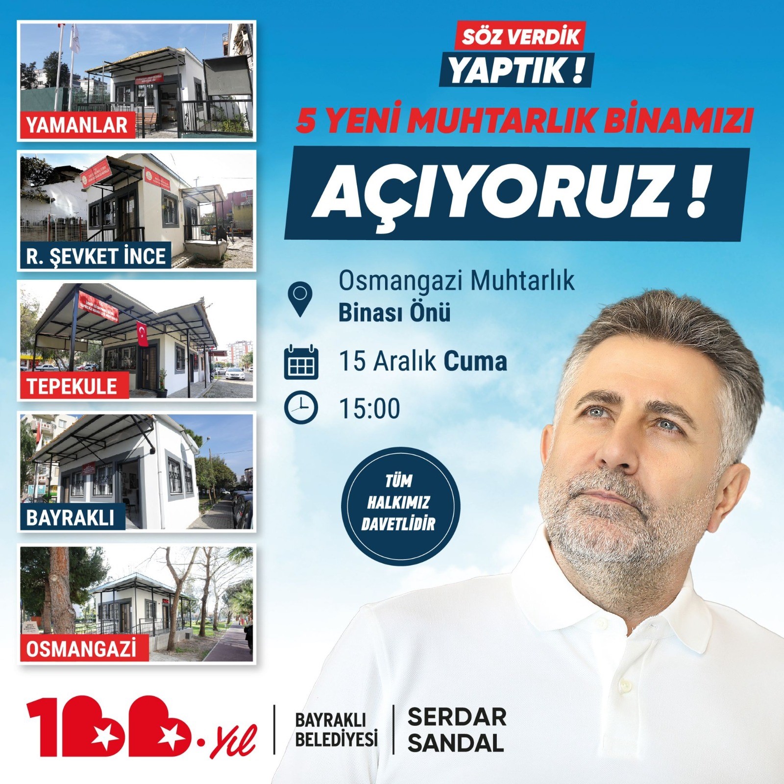 Bayraklı'da 5 yeni muhtarlık binası açılıyor