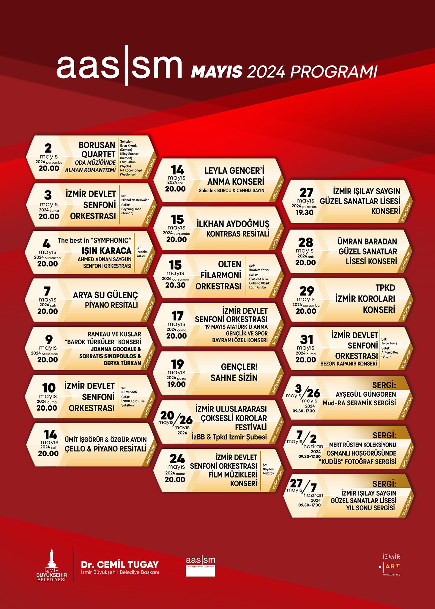 AASSM’den dolu dolu  mayıs programı İzmir sanata doyacak