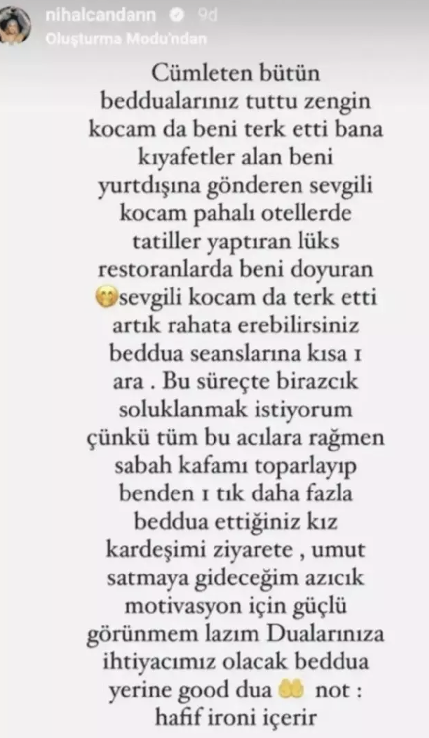 "Cezaevinden çıktı tatile gitti" yorumları sonrası patladı! Nihan Candan'dan garip açıklama: Ne para kaldı ne huzur