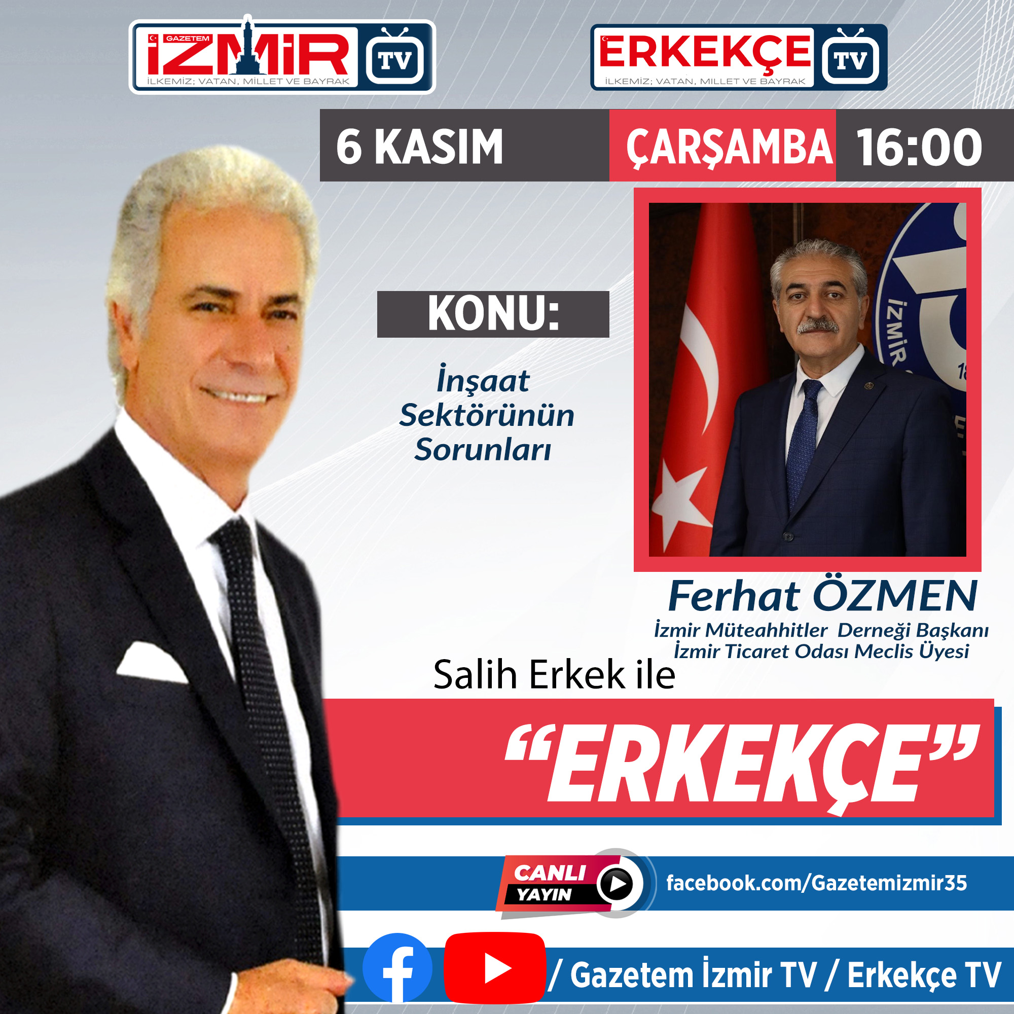 Salih ERKEK ile "ERKEKÇE" programı bugün izleyicilerle buluşacak