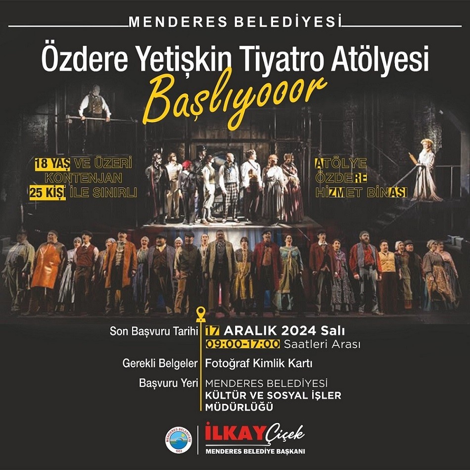 Menderes Belediyesi’nden Tiyatro Atölyesi