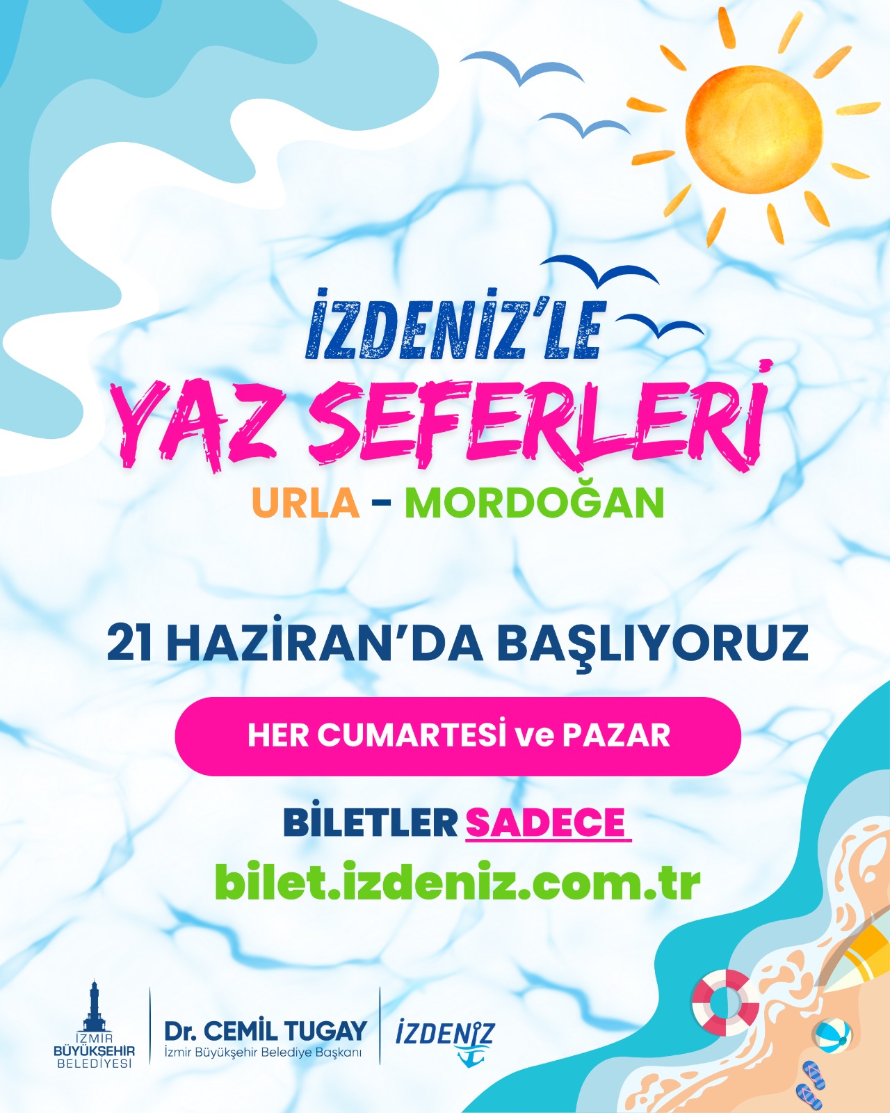 İZDENİZ’in Yaz Seferleri ile istikamet Urla ve Mordoğan