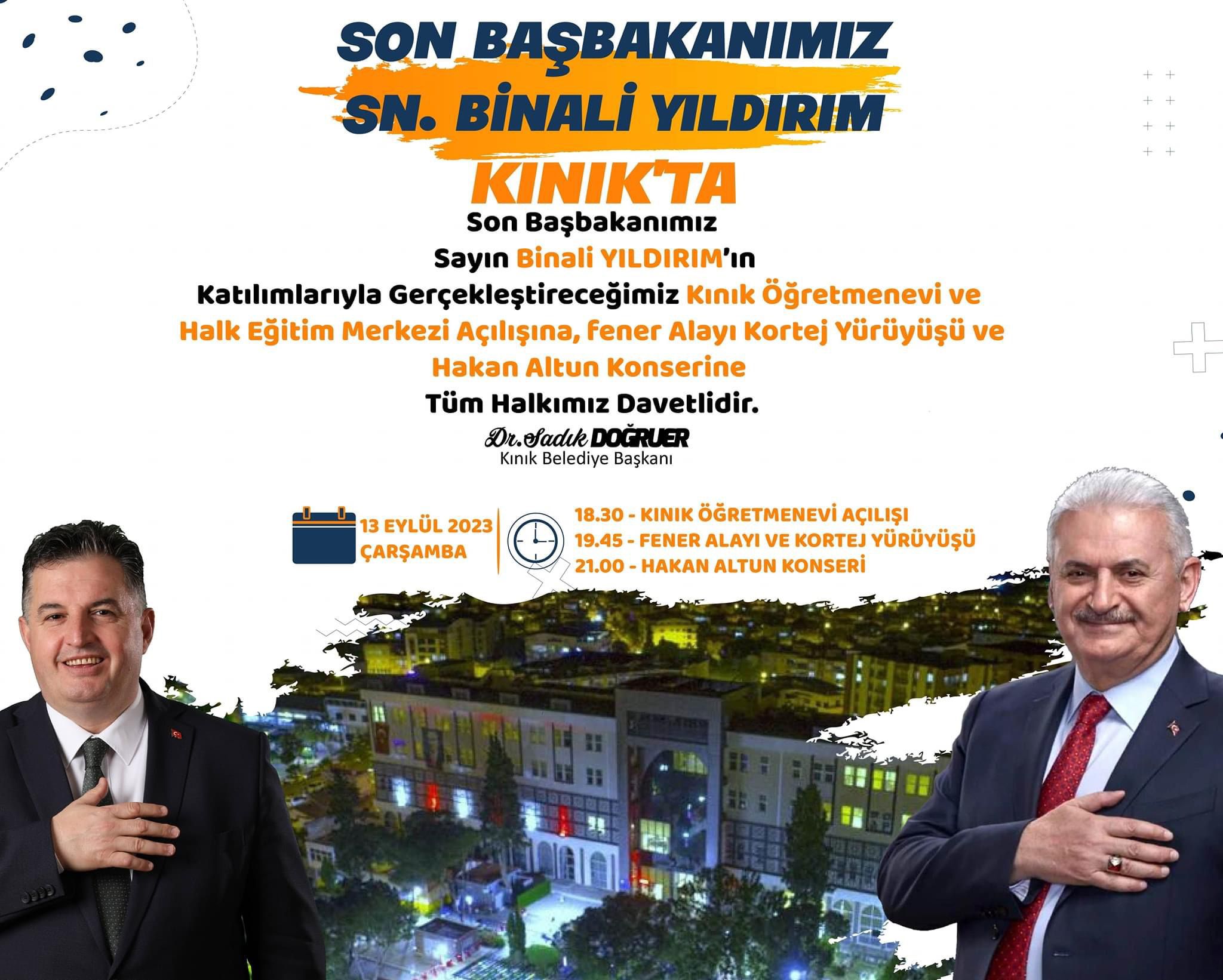 Binali Yıldırım İzmir'e geliyor