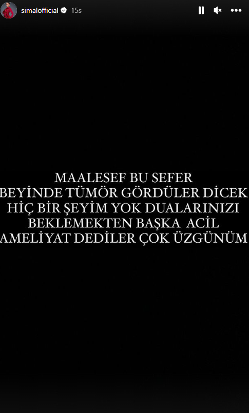Kanseri yenen şarkıcı Şimal'ın beyninde tümor tespit edildi