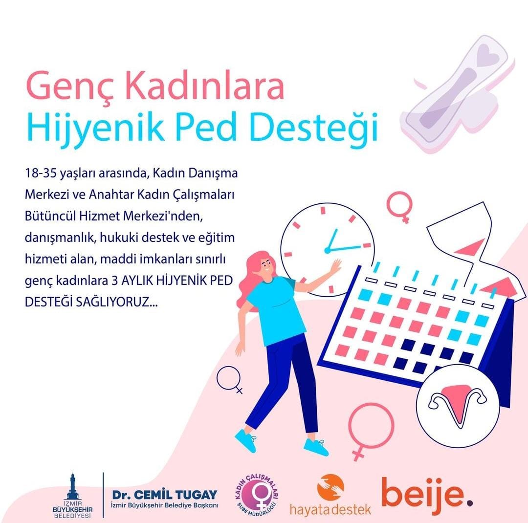 Büyükşehir'den hijyenik ped desteği