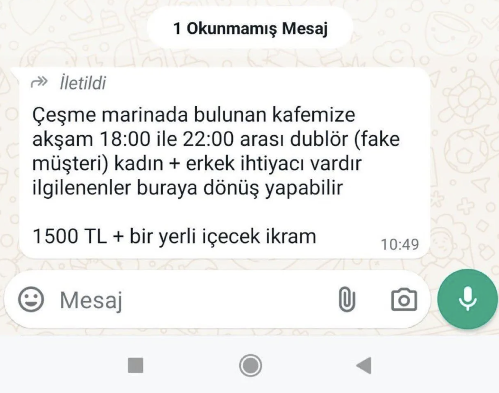 Çeşme'de ilginç iş ilanı: “Sahte müşteri”