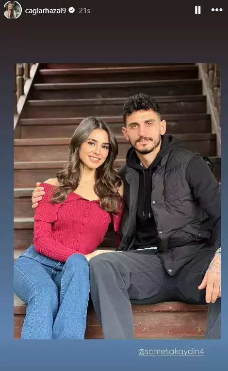 Samet Akaydın, güzel oyuncuyla aşkını duyurdu