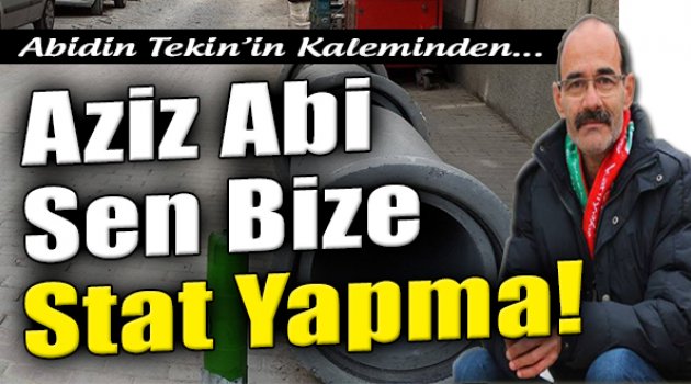 Abidin Tekin Yazdı: "Sakın Bize Stat Yapmaya Kalkışma!"