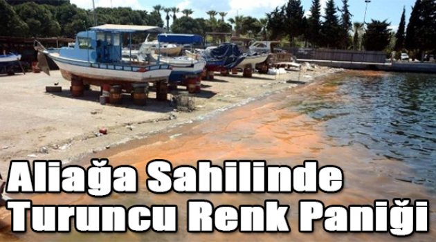 Aliağa Sahilinde Turuncu Renk Paniği