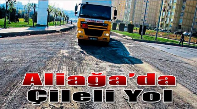 Aliağa'da 'çileli' yol