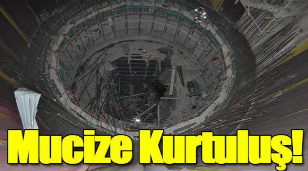 Arabayla metro inşaatının çukuruna uçtu!