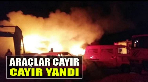 Araçlar Cayır Cayır Yandı