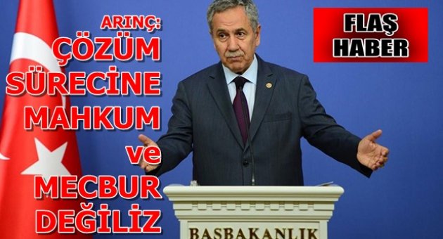 Arınç: Çözüm sürecine mecbur ve mahkûm değiliz