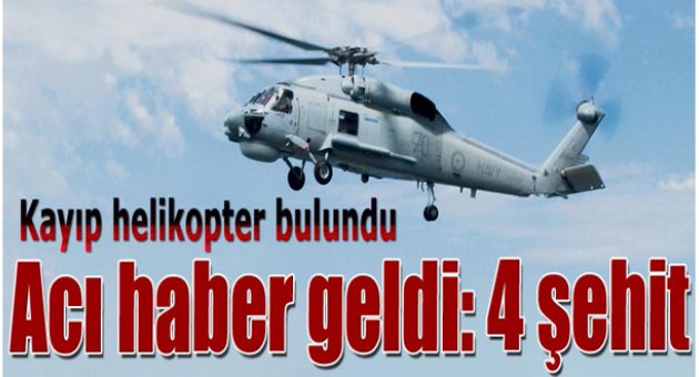 Askeri helikopter düştü: 4 şehit