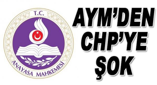 AYM'den CHP'ye şok!