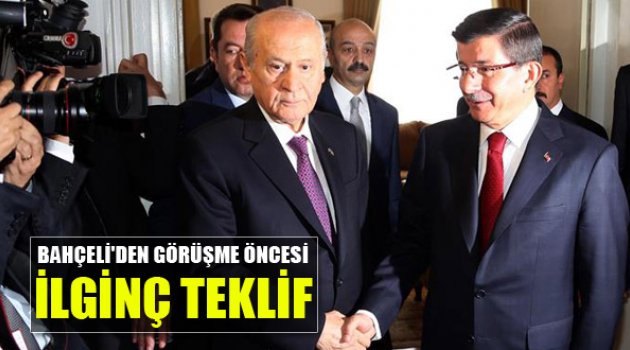 Bahçeli'den Görüşme Öncesi İlginç Teklif