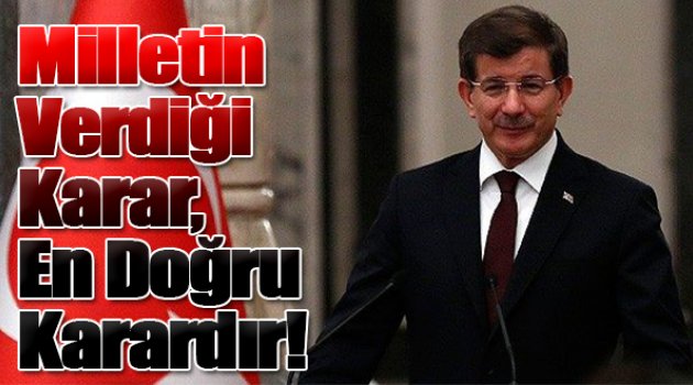 Başbakan Davutoğlu otobüsten seslendi