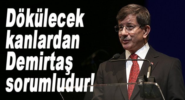 Başbakan Davutoğlu'dan Demirtaş'a sert yanıt