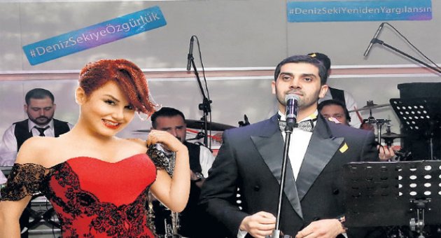 Bayhan sahneden Deniz Seki'ye özgürlük istedi