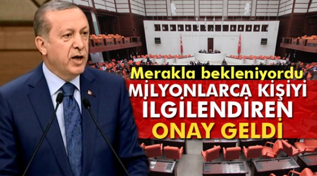 Beklenen Kanuna Onay Geldi