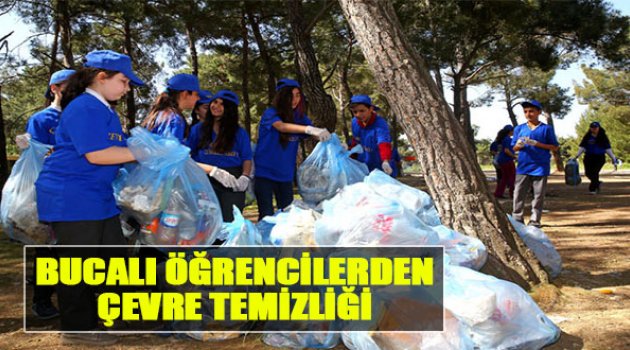 Bucalı Öğrencilerden Çevre Temizliği