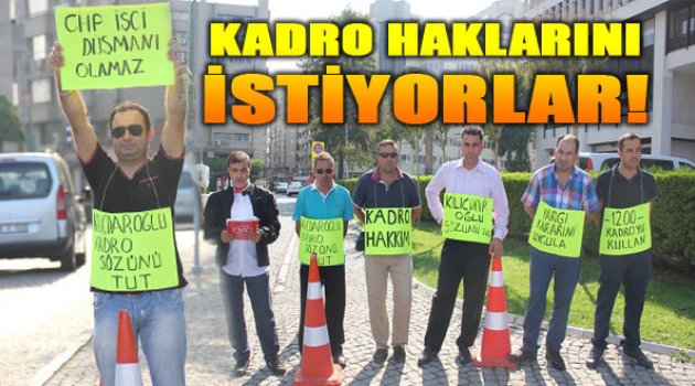 Büyükşehir Önünde Kadro Eylemi
