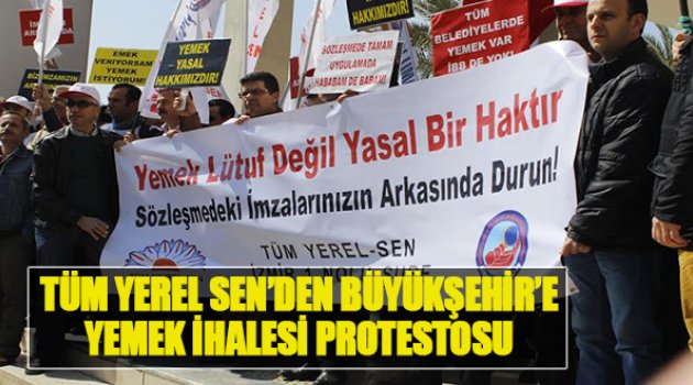 Büyükşehir'e Yemek İhalesi Protestosu