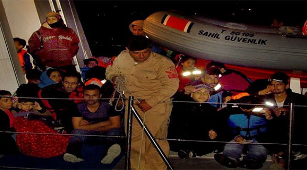 Çeşme'de 67 Sığınmacı Yakalandı