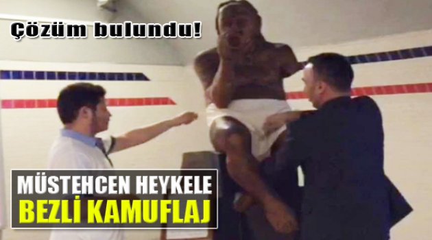 Çözüm Bulundu: "Müstehcen Heykele Bezli Kamuflaj"