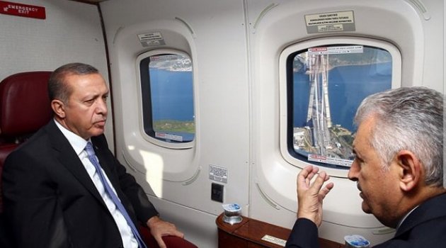 Cumhurbaşkanı Erdoğan 3.Köprüyü Havadan Denetledi
