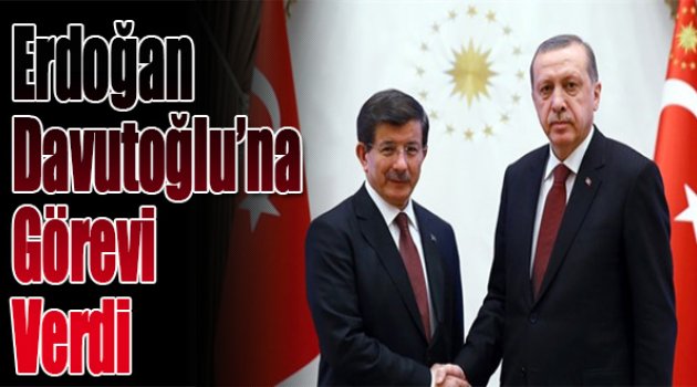 Cumhurbaşkanı Erdoğan, hükümeti kurma görevini Davutoğlu'na verdi